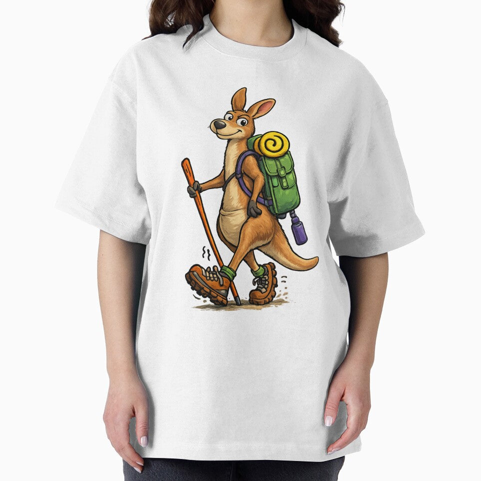 Cute Funky Australian Kangaroo Hiking Art Gift Men Woman Kids by Taylor  ART