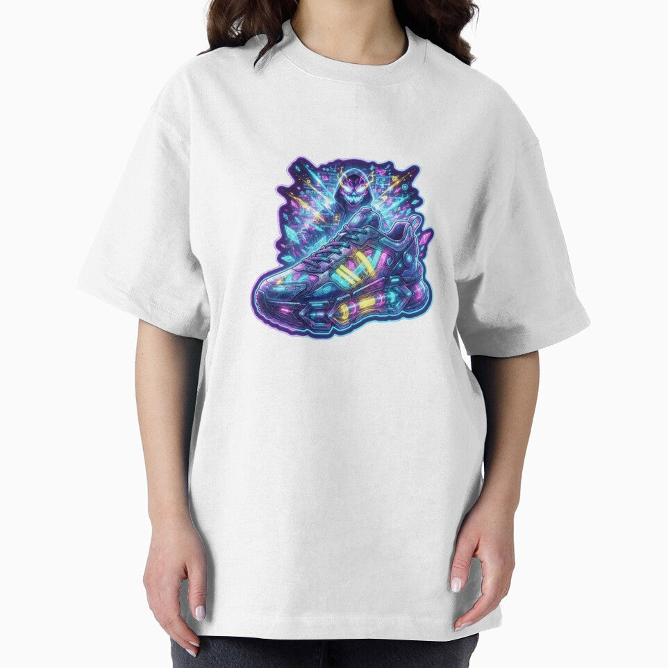 Plasma Hacker Futuristic Sneaker Sticker by Imaginarium of Chaos falcon88