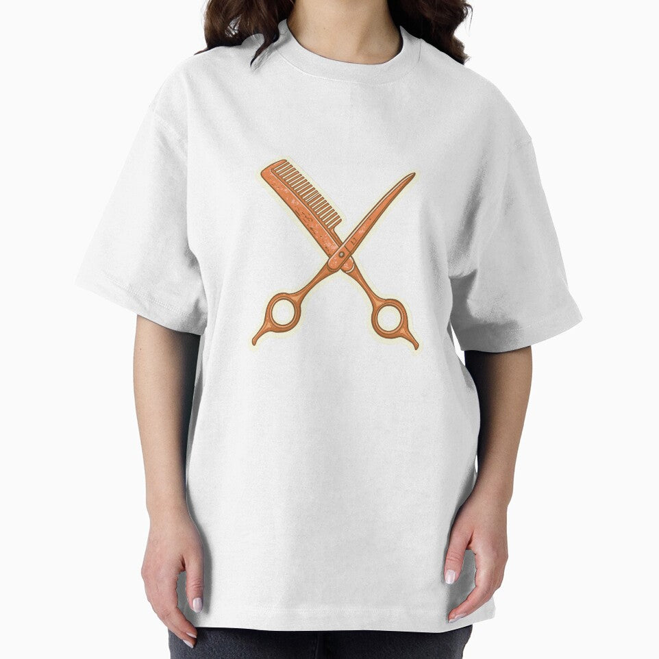 Professional Hair Cutting Shears and Styling Comb Barber Salon Vector Illustration by Kavya Art