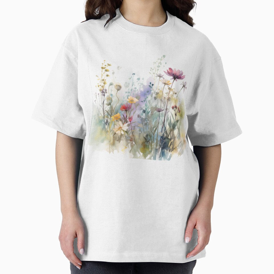 Elegant Purple and Yellow Watercolor Wildflowers by VibeShift Studio