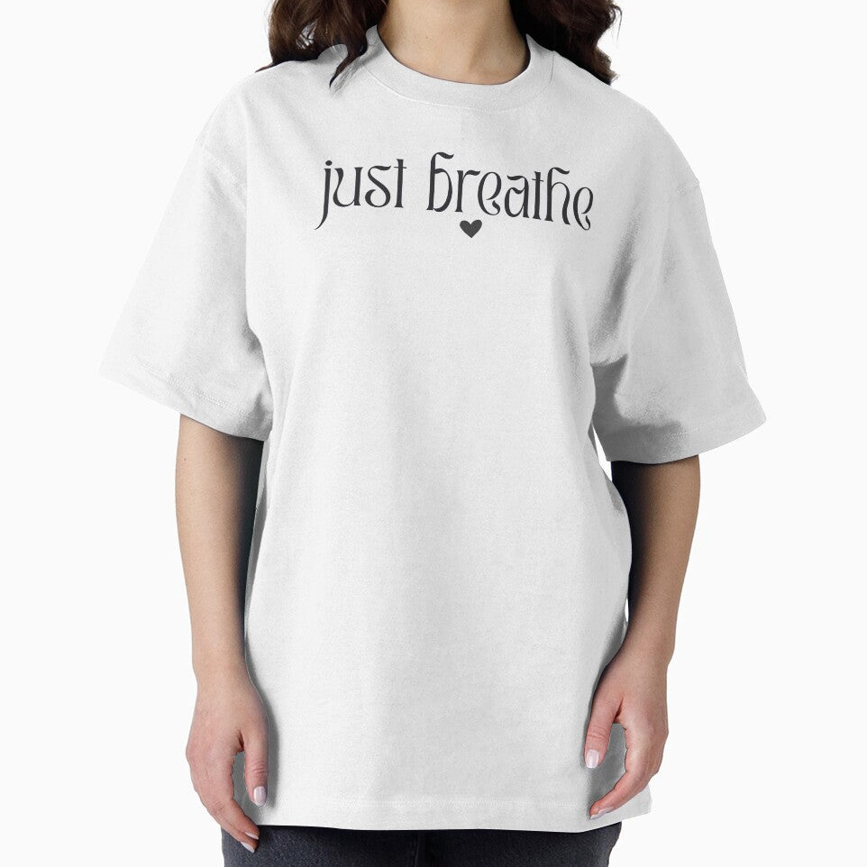 Just Breathe Minimal Typography | Mindfulness Quote | Calm Aesthetic Design by Rush2Buy