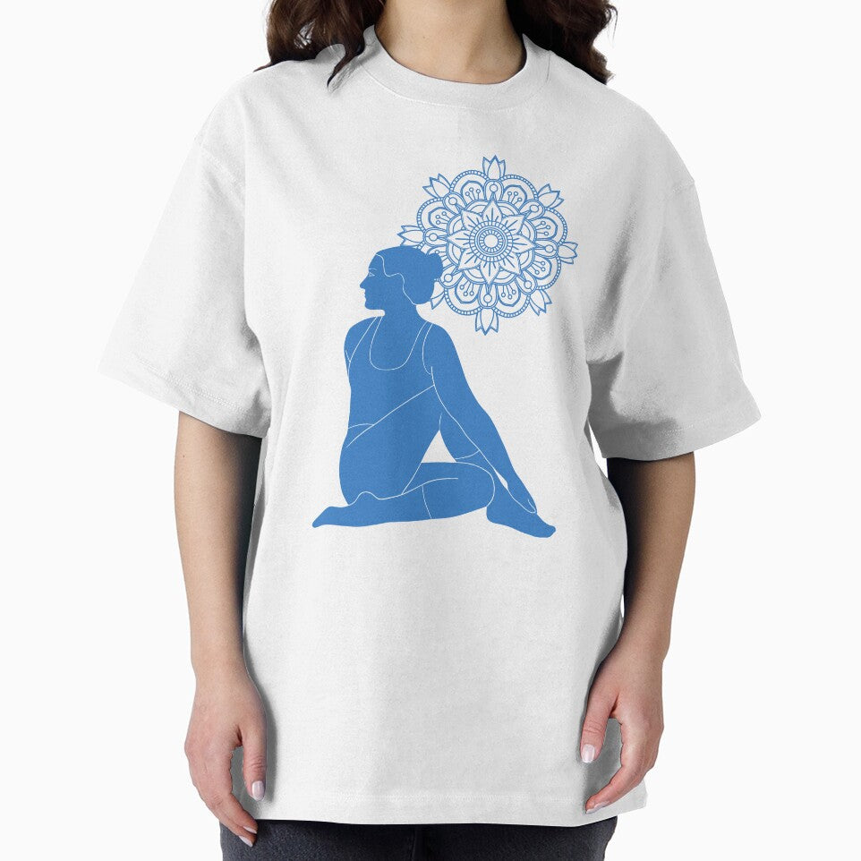 Half Lord of the Fishes Yoga Pose With Mandala by Laanas