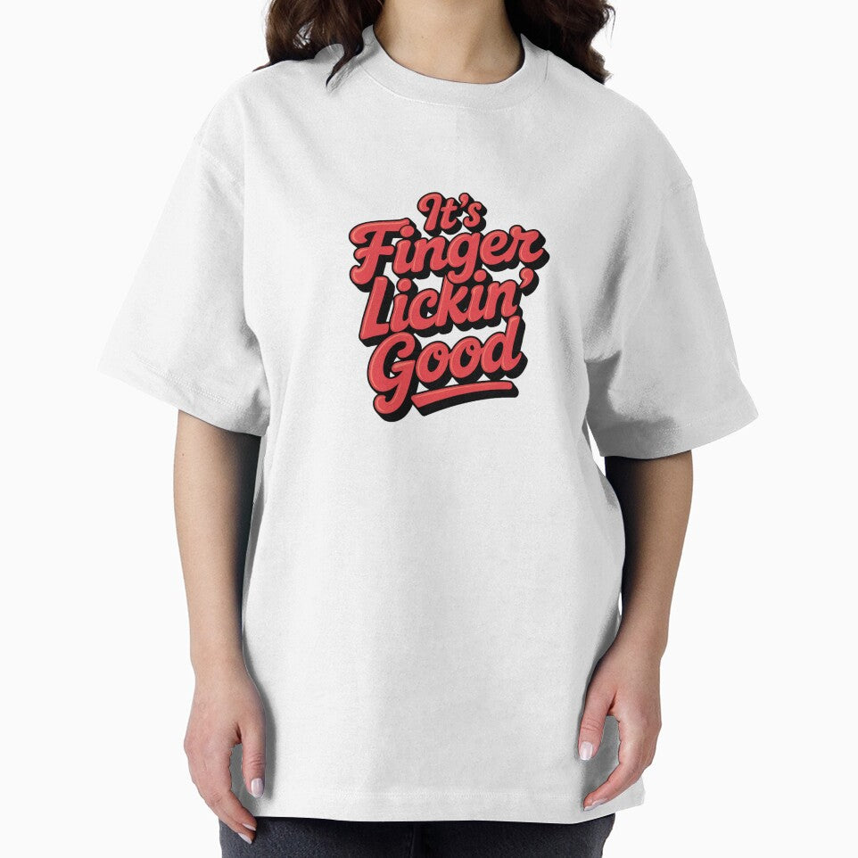 It's Finger Lickin' Good Retro Typography Design – Funny Bold Food Lover Quote" by Maddy V Store