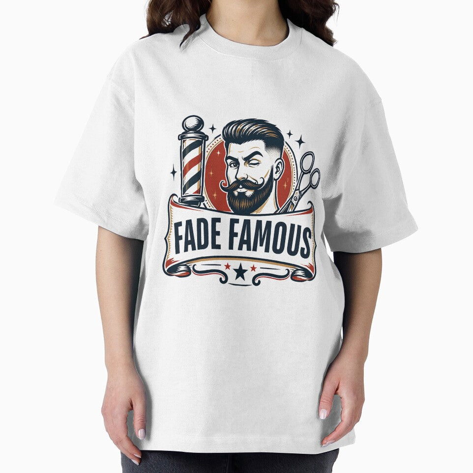 Vintage Fade Famous Bearded Man Barber Badge Design by Barber MD Culture