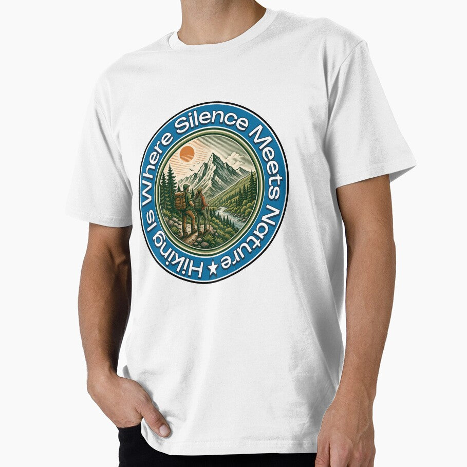 Hiking Is Where Silence Meets Nature by PrintSparkDesigns