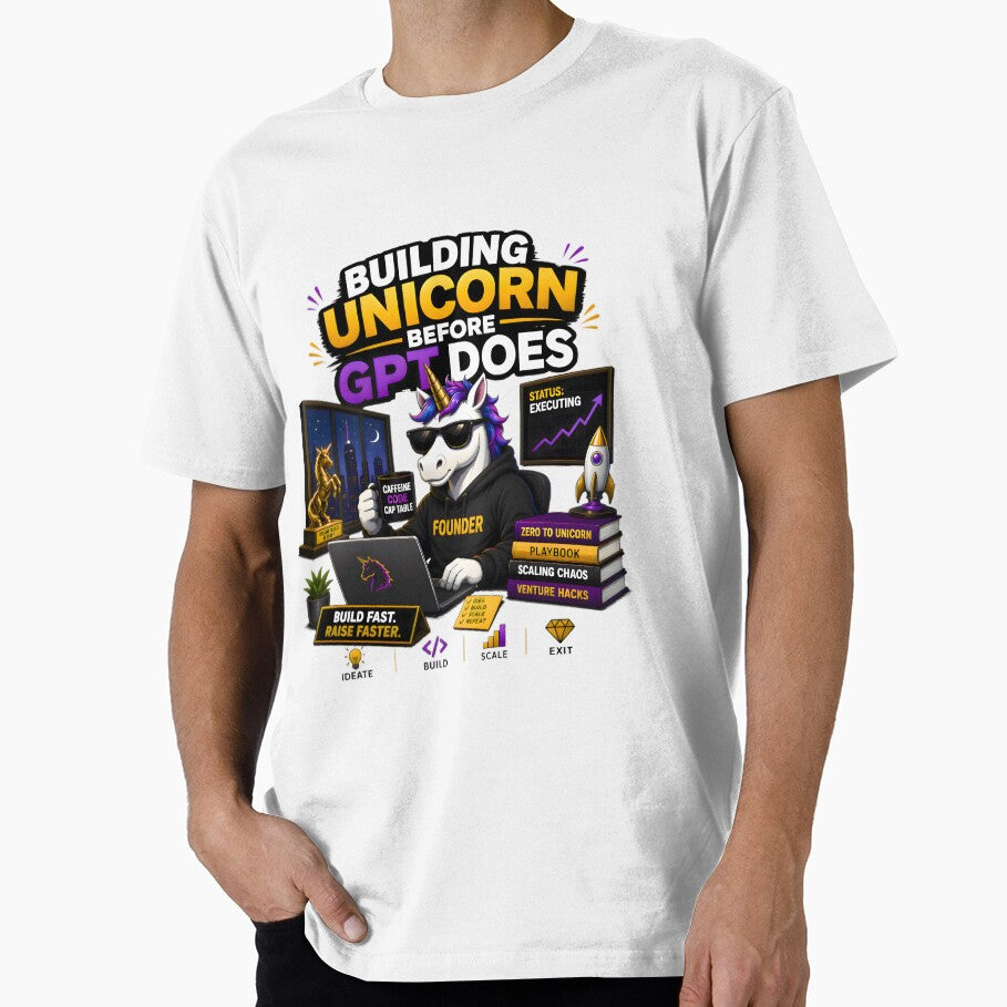 Startup Founder Unicorn T-Shirt Design by Velaro Pro