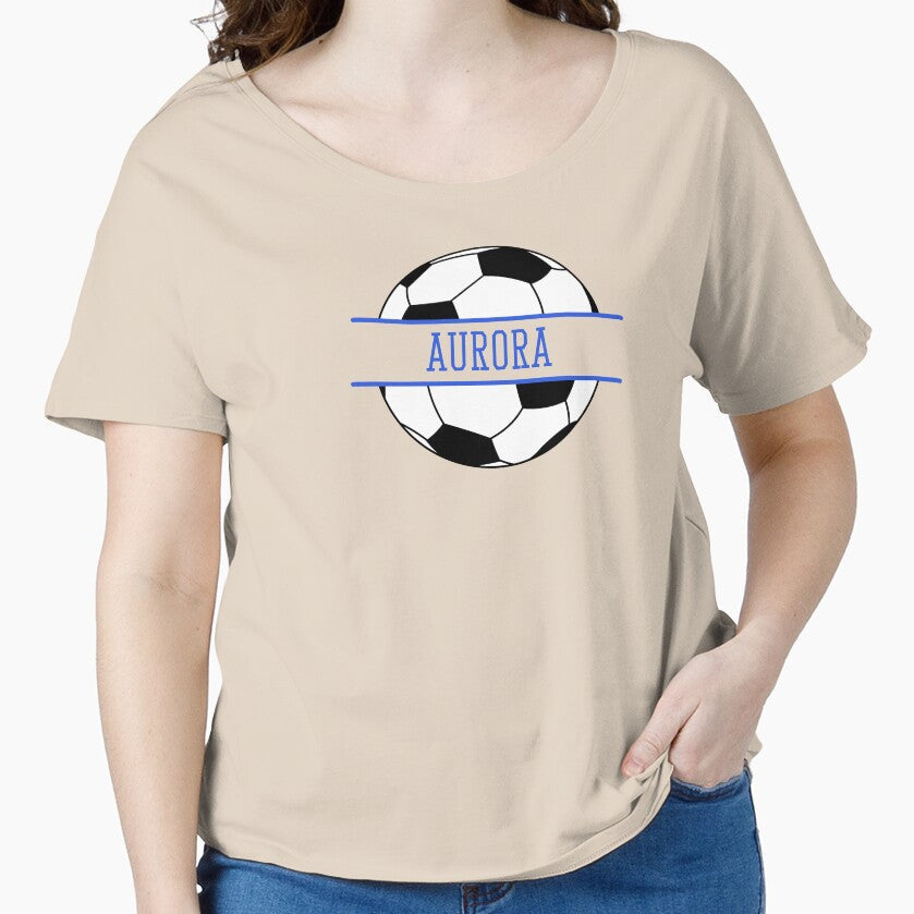 Aurora Personalized Soccer Ball by AtriumHouse Unisex , , , Long Sleeve Tee