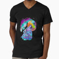 Colorful rainbow wolf howling by Stephani Analah