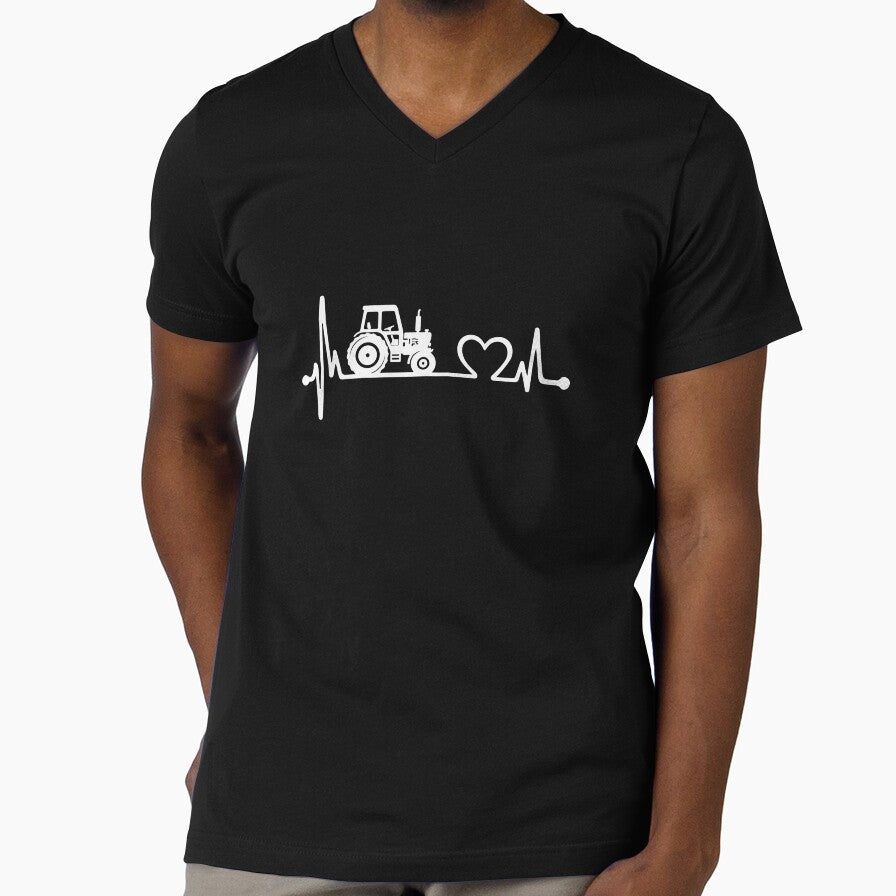 Tractor Heartbeat - Tractor Lover Gift by Creative Angel