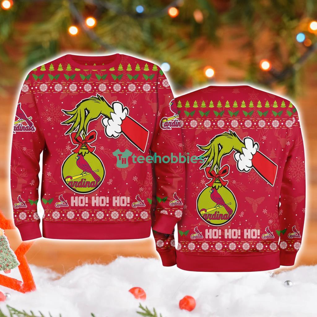 St Louis Cardinals Mlb Grinch Hand Ugly Christmas Sweater 3D