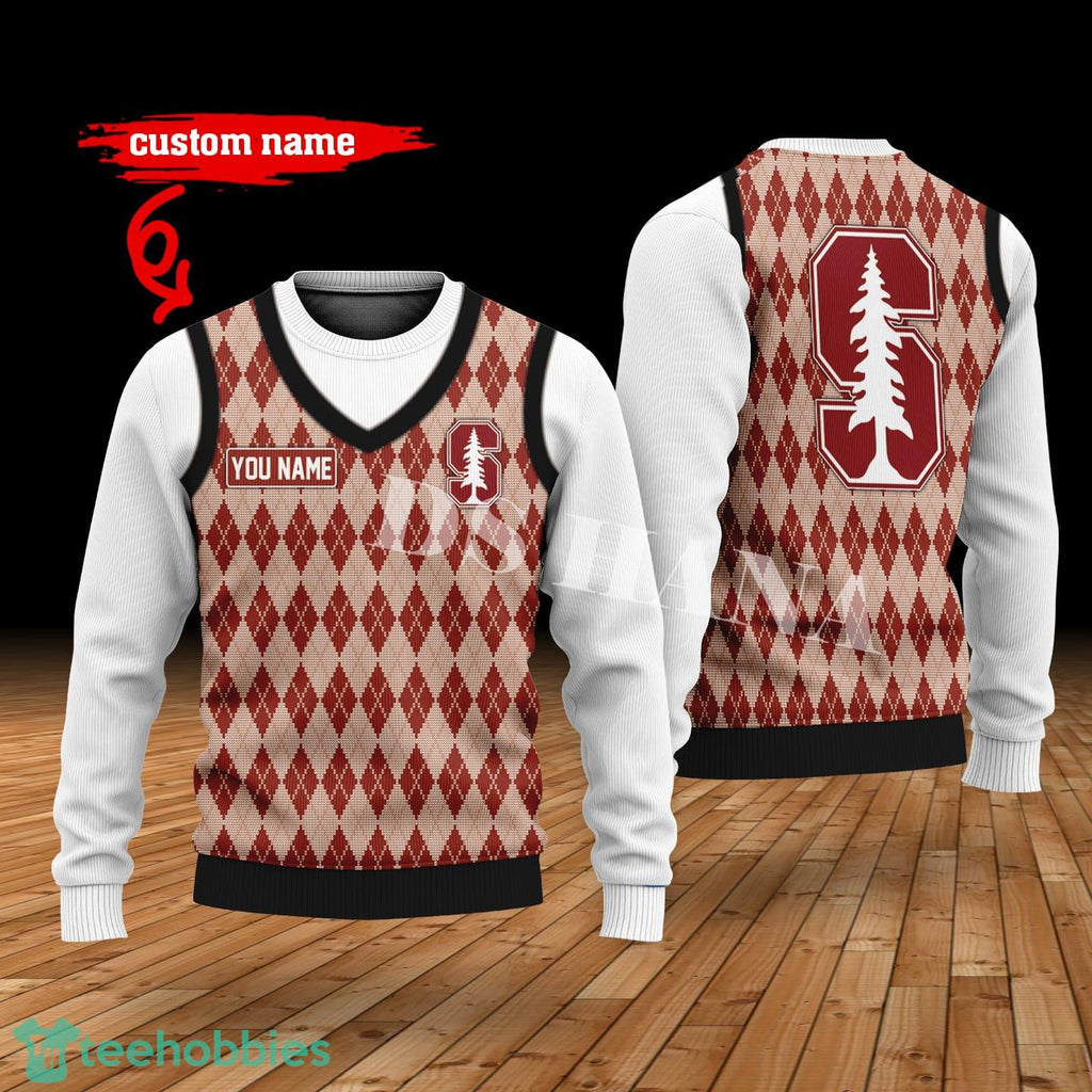 Stanford Cardinal Custom Name New Style Sweater Ghile Style 3D Print Christmas Sweater