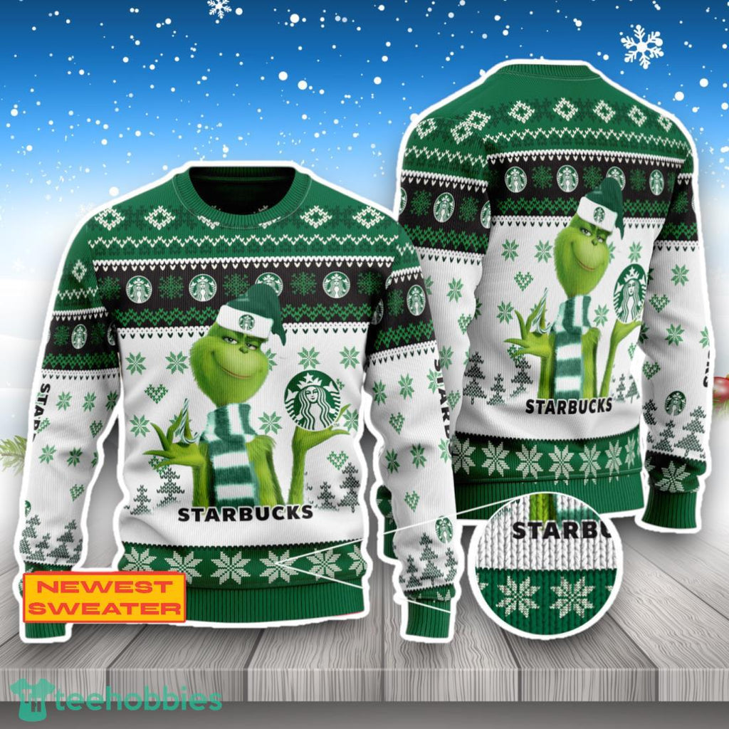 Starbucks The Grinch Ugly Christmas Sweater Trending For Fans