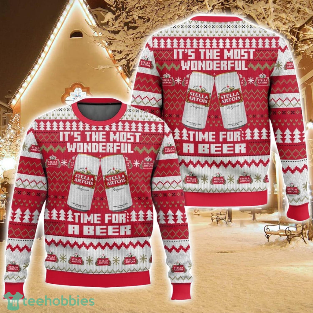 Stella Artois UK Beer Ugly Christmas Sweater For Men And Women Christmas Holiday Gift Family Gift