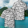 Stormtrooper Floral Black White Hawaiian Shirt Impressive Gift