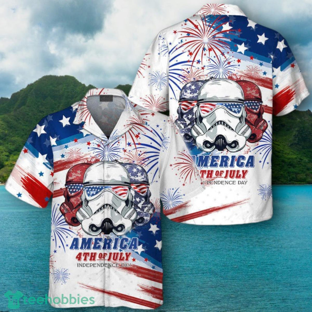 Stormtrooper Helmet America 4th Of July Hawaiian Shirt Impressive Gift
