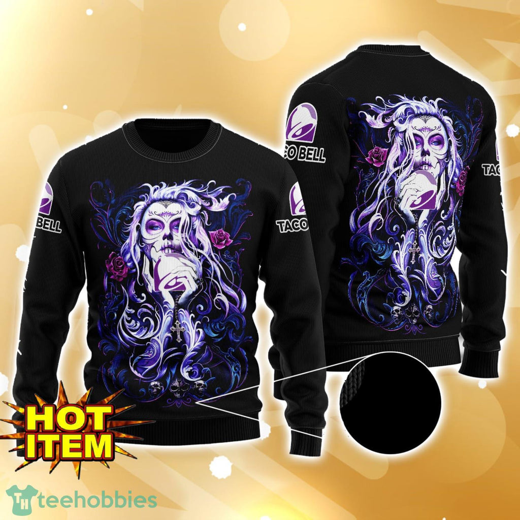 Taco Bell Tattoo Girl 3D Ugly Christmas Sweater For Men And Women