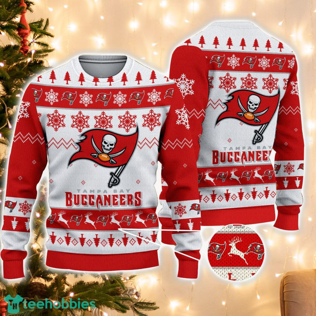 Tampa Bay Buccaneers Logo Ugly Christmas Sweater 3D Printed Unisex Sweater For Men And Women