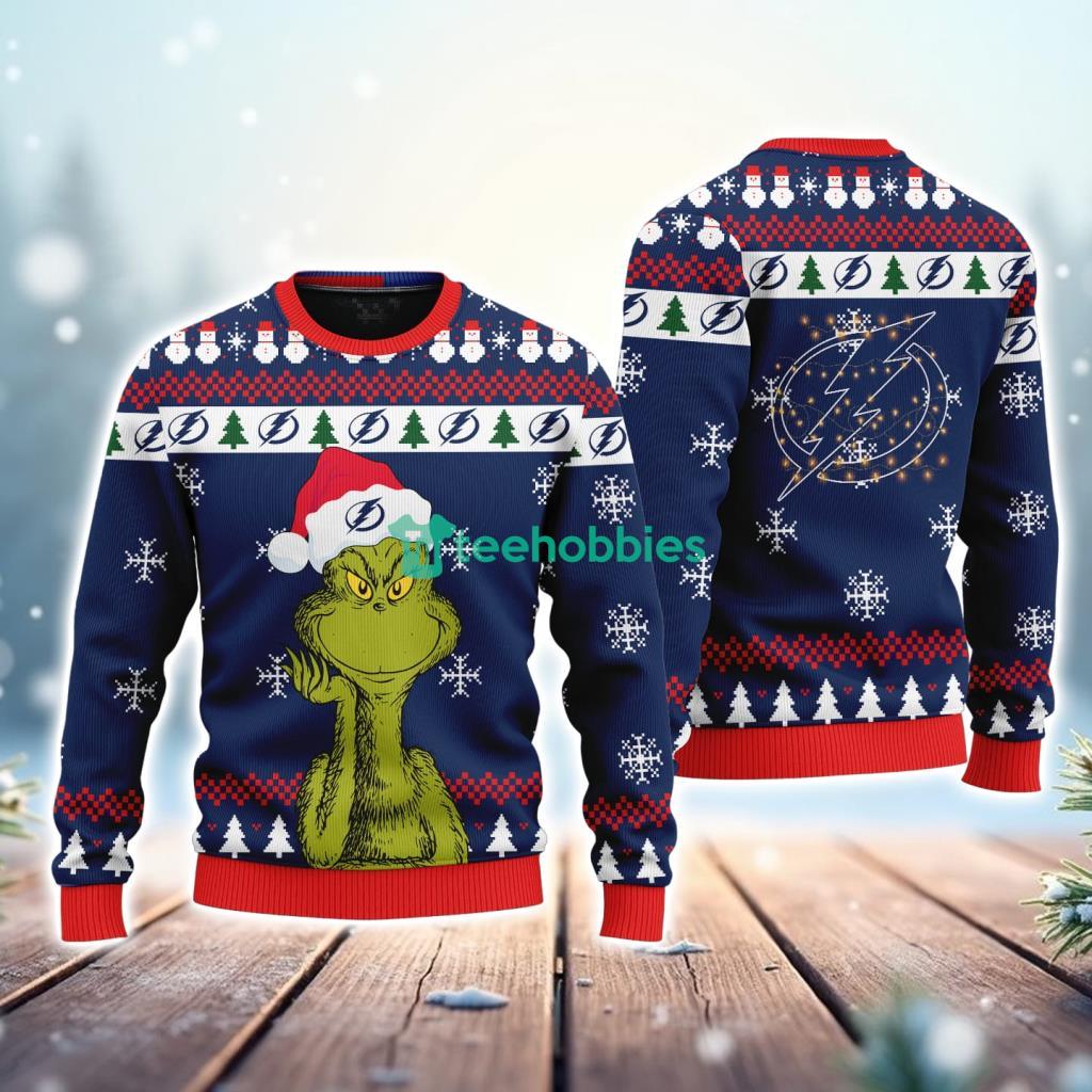 Tampa Bay Lightning The Grinch Funny Merry Christmas Uglly Sweater 3D New Trend