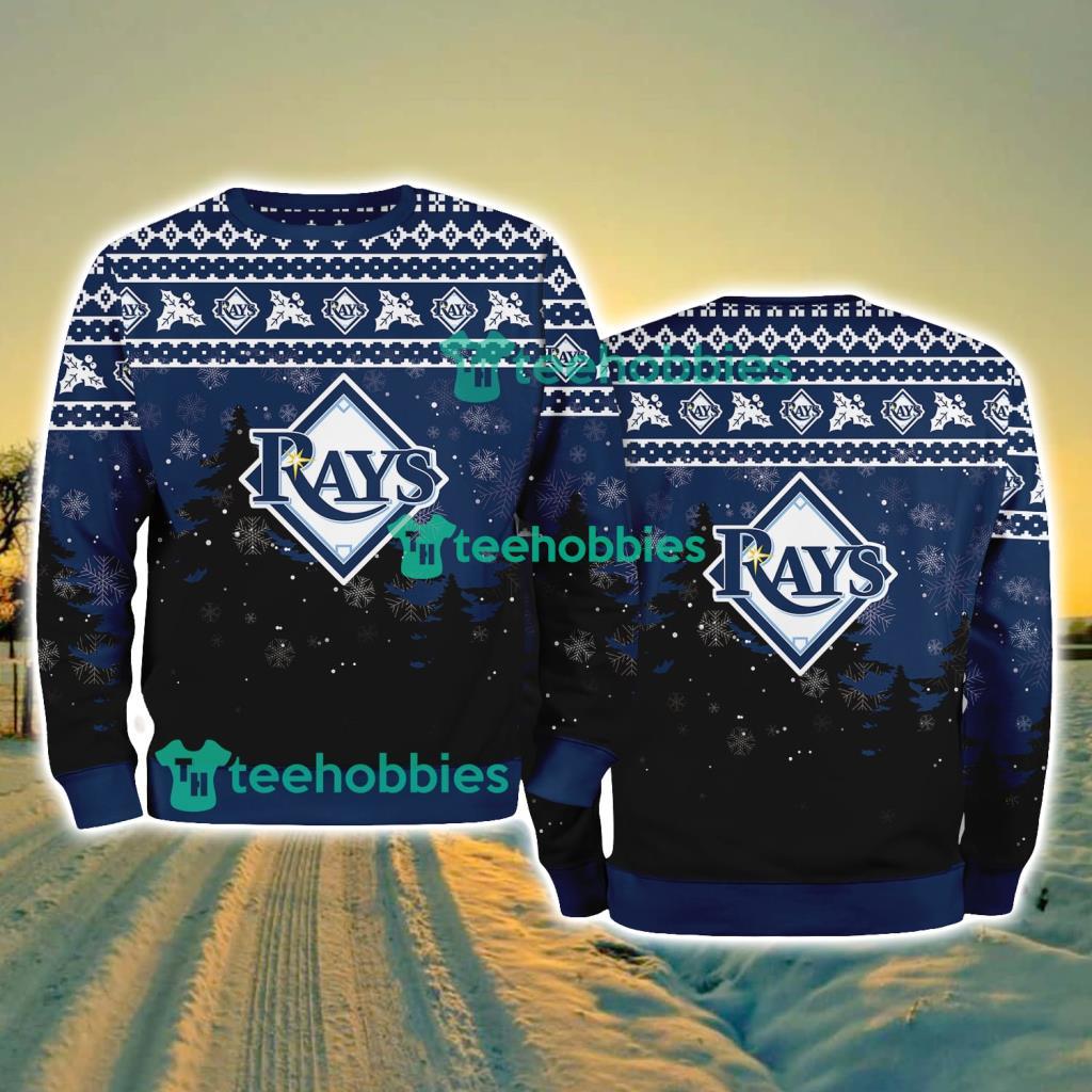 Tampa Bay Rays MLB Knitting Pattern Christmas Tree Pine Happy Ugly Sweater Merry Chistmas