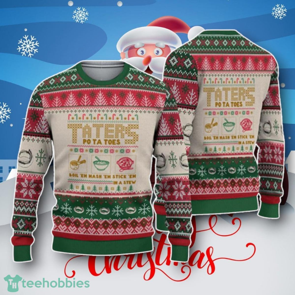 Taters Potatoes LOTR Green Knitted Sweater Unique Gift