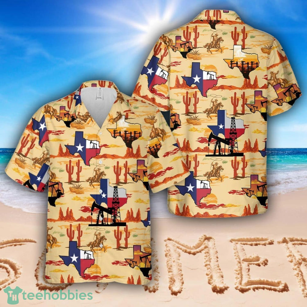 Texas Oilfield Hawaiian Shirt Aloha Beach Shirt
