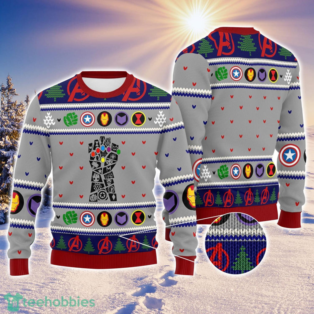 Thanos Ugly Christmas Gift Christmas Sweatshirt Iron Man Ugly Christmas Sweater Holiday Gift