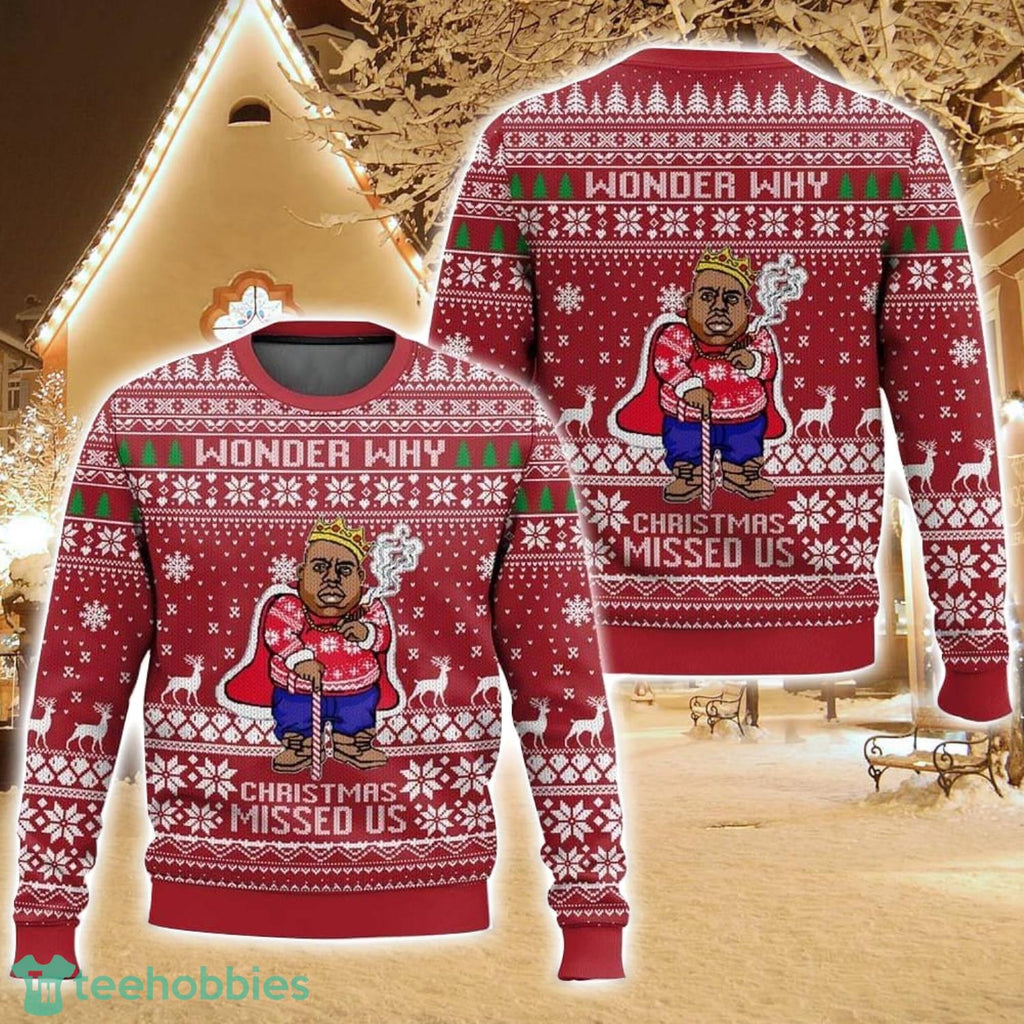 The Notorious B.I.G Christmas Ugly Christmas Sweater Holiday Sweater Christmas Gift For Family