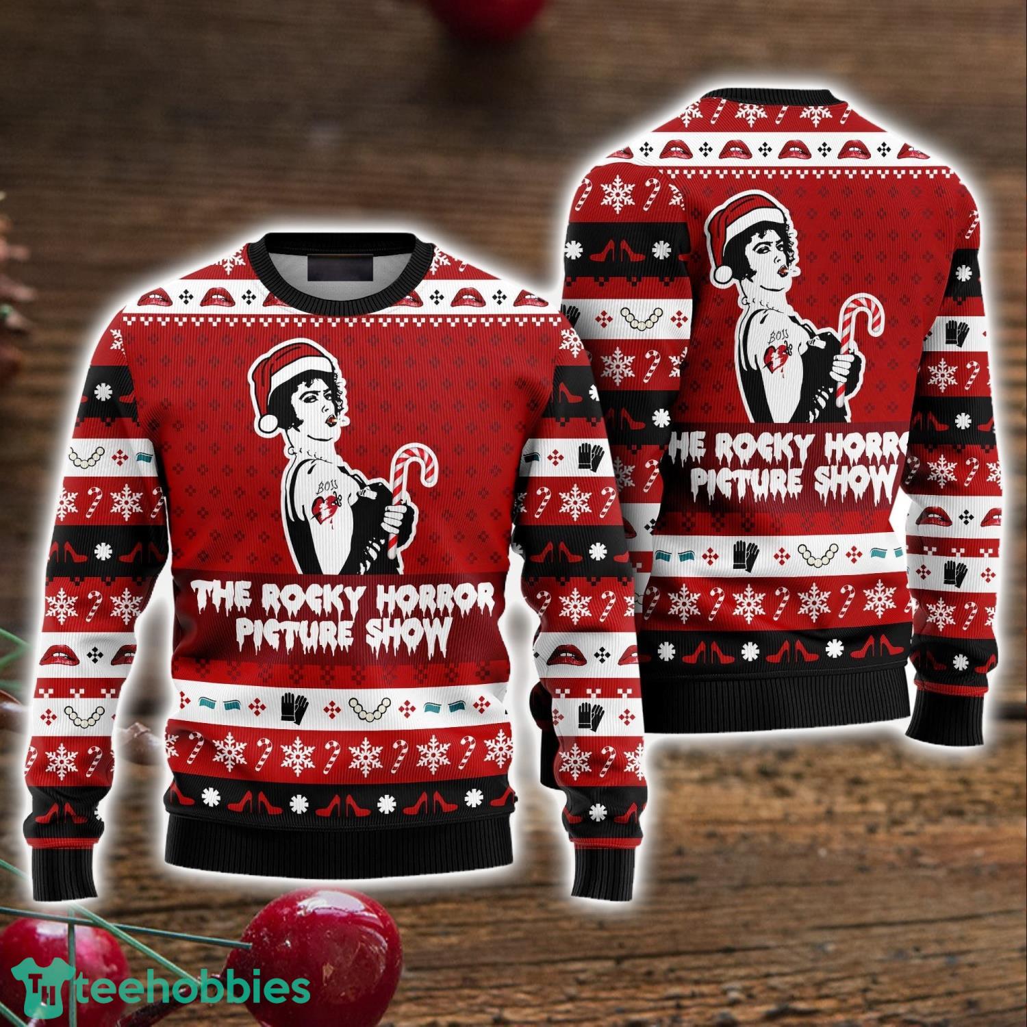 The Rocky Horror Picture Show Ugly Christmas Sweatshirt Frank N Furter Ugly Christmas Sweater Holiday Sweater