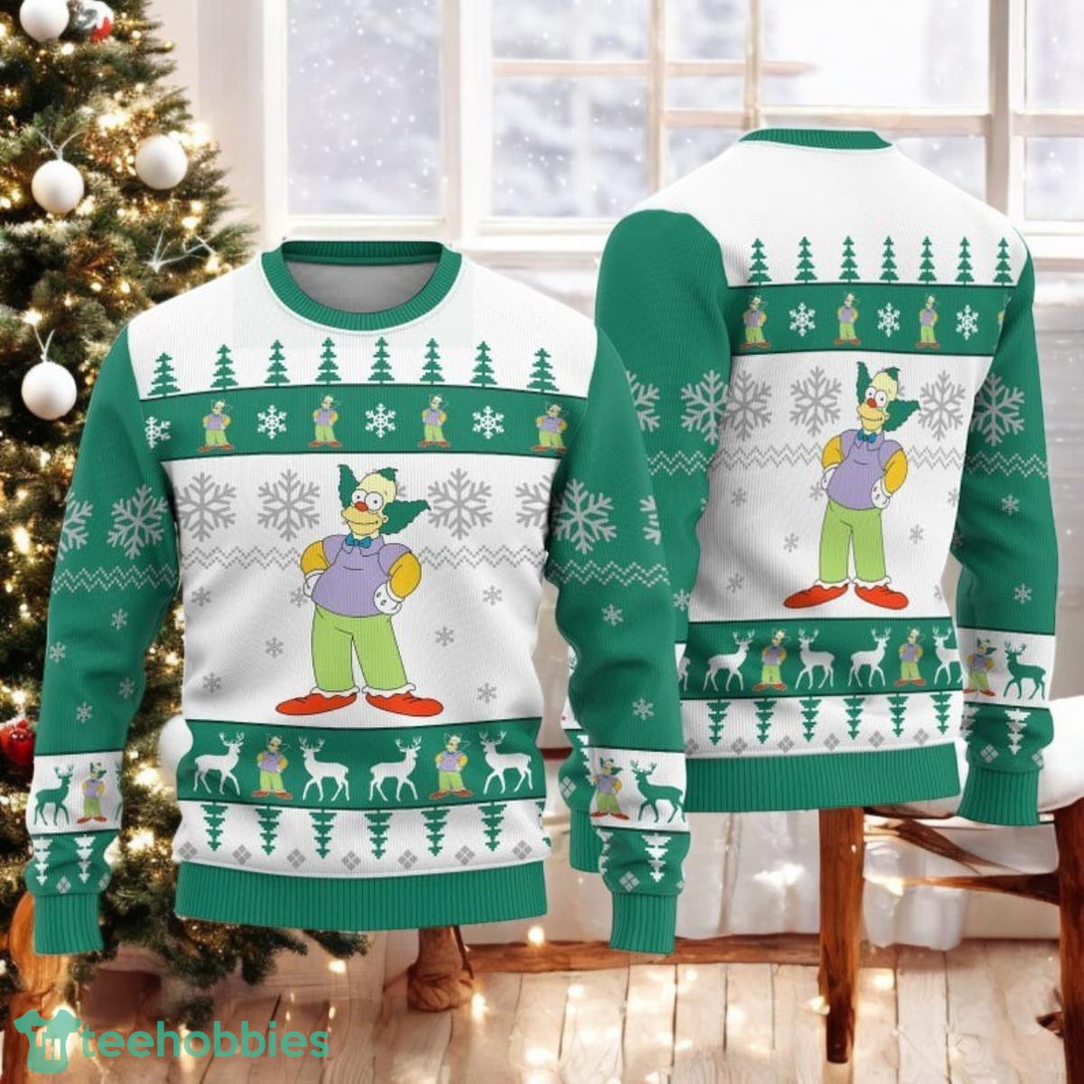 The Simpson Family Ugly Christmas Sweater Homer Simpson Christmas Green Sweater