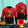 Tim Hortons Scary Night Halloween Hand Pull Out Halloween 3D Sweater For Men and Women