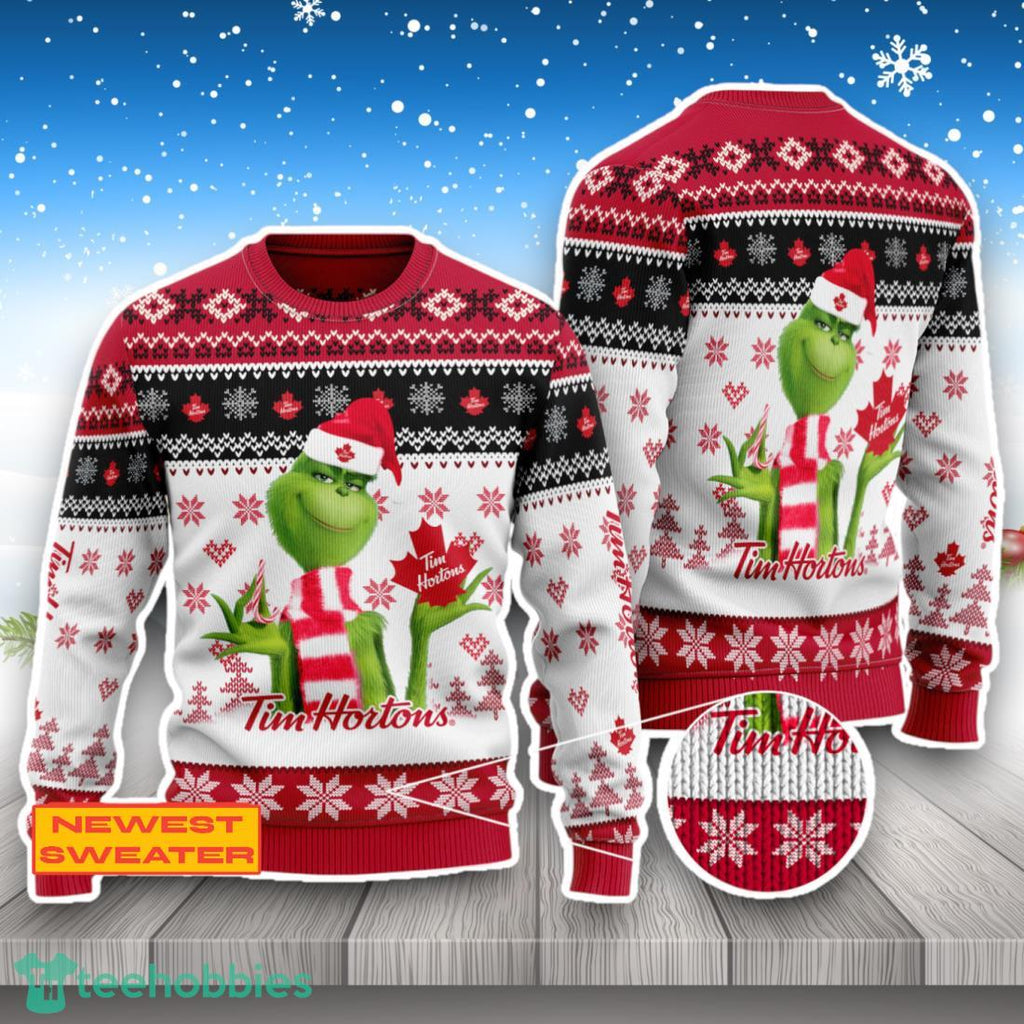 Tim Hortons The Grinch Ugly Christmas Sweater Trending For Fans