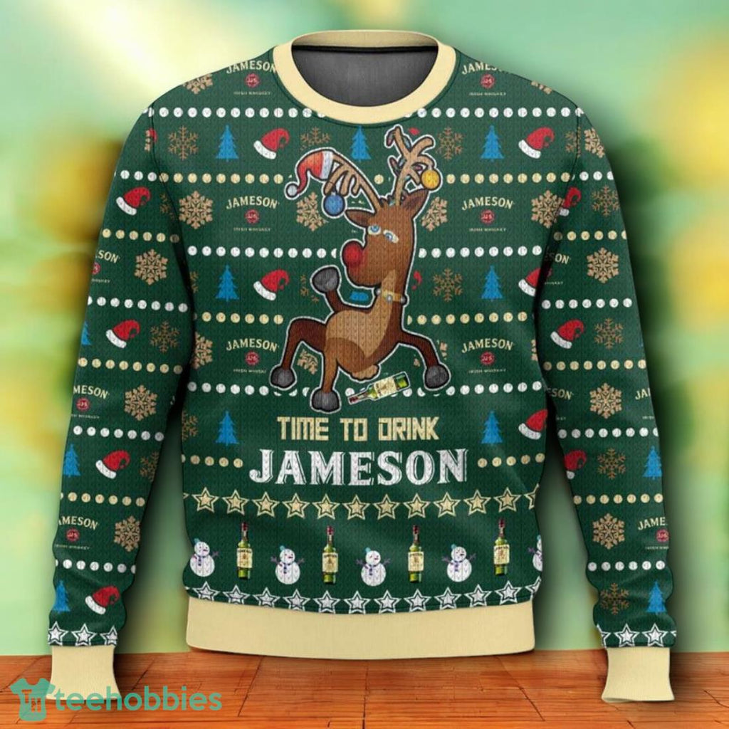 Time To Drink Jameson Ugly Christmas Sweater For Men Women