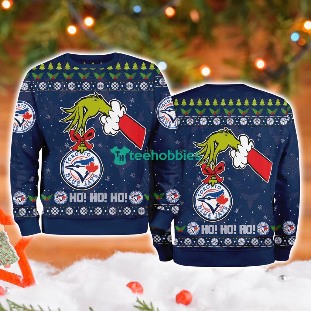 Toronto Blue Jays Mlb Grinch Hand Ugly Christmas Sweater 3D