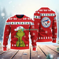 Toronto Blue Jays MLB The Grinch Funny Merry Christmas Uglly Sweater 3D New Trend