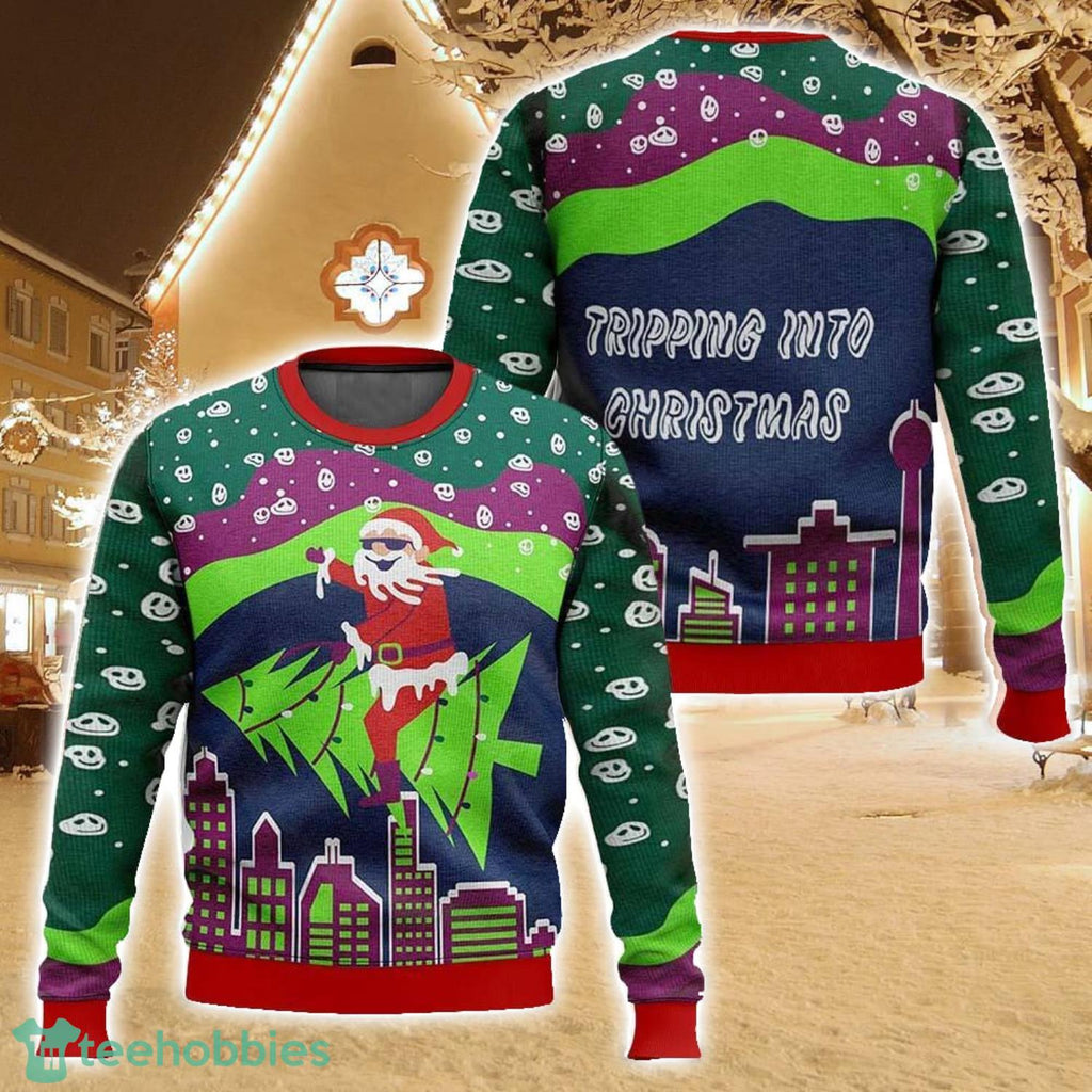 Tripping Santa Christmas Ugly Christmas Sweater Holiday Sweater Christmas Gift For Family