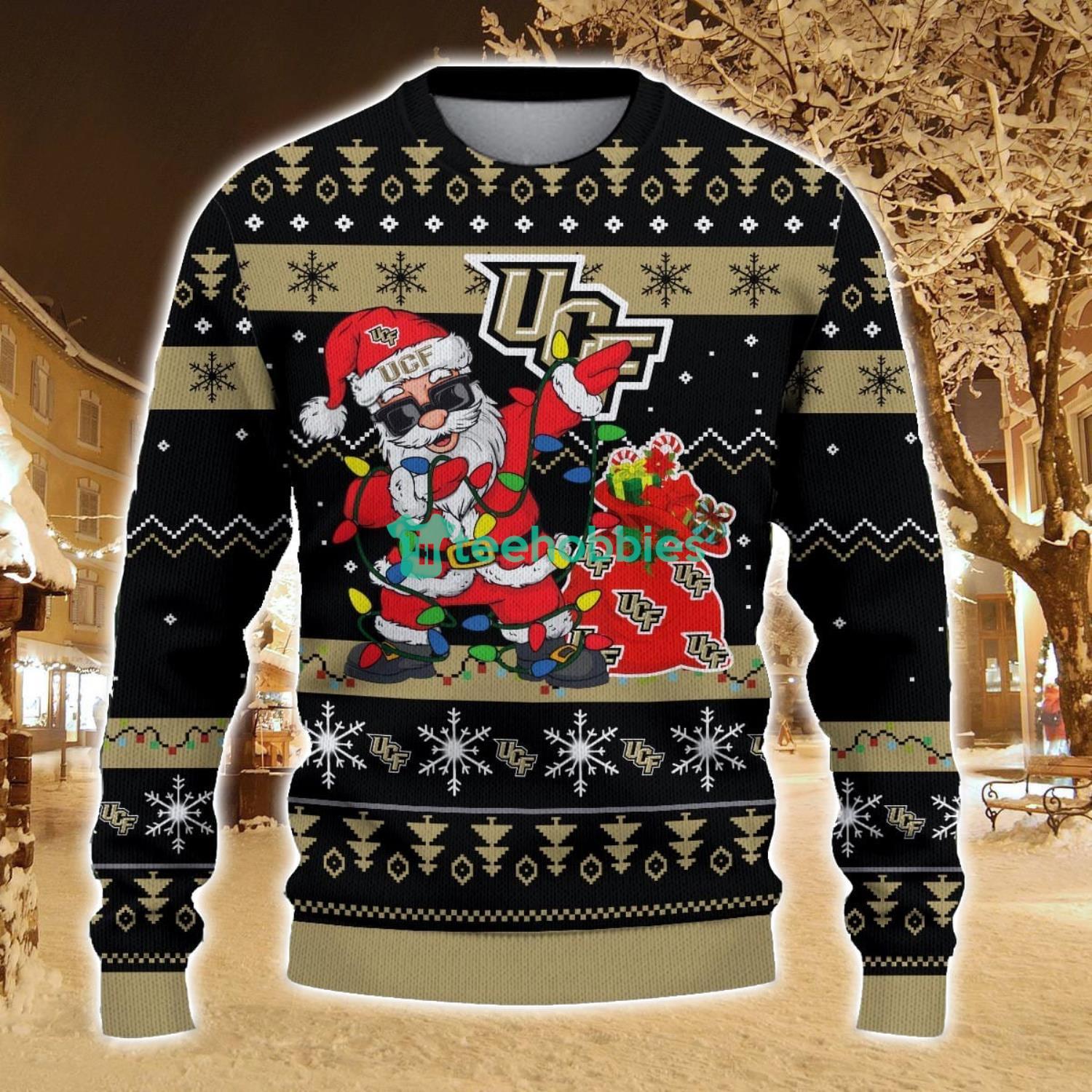 UCF Knights Santa Claus Ugly Christmas Sweater All Printed Sweater For Fans Gift Ideas