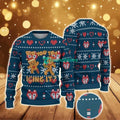 Ugly Christmas Sweater With Heart And Snowflake Pattern Featuring Nurse Gingerbread