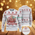 Ugly Christmas Sweater With Snowflake Pattern Featuring Chivas Christmas Character