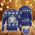 Ugly Christmas Sweater With Snowflake Pattern Featuring Nurse Theme Christmas Tree With Lights