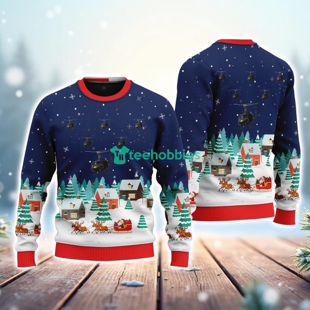 Uh-1 Us Air Force Christmas Ugly Sweater Meaningful Gift For Aviation Fans