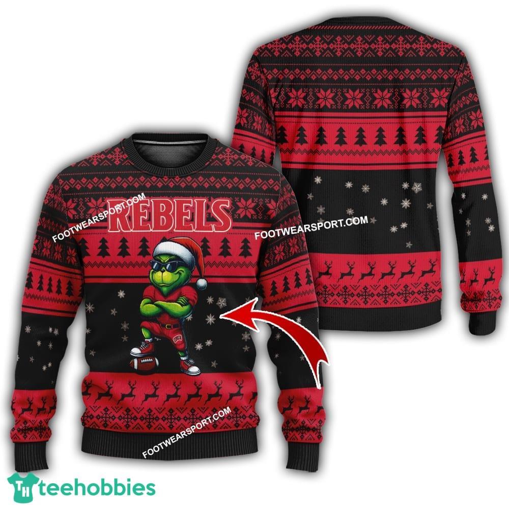 UNLV Rebels New Grinch Ugly Christmas Sweater AOP Gift For Men And Women – Custom Number