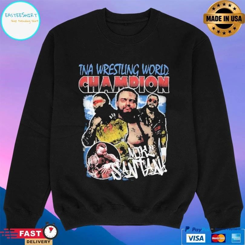 Mike Santana TNA Wrestling World Champion Vintage Collage T-shirts