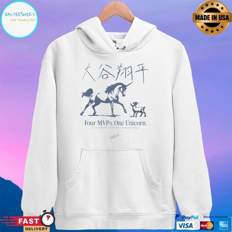 Shohei Ohtani Four MVPs One Unicorn 2025 Most Valuable Player T-shirts