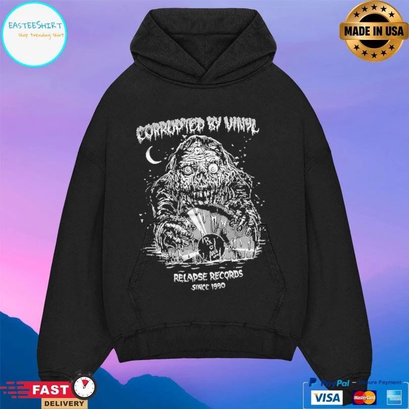 Corrupted By Vinyl Relapse Records Since 1990 T-shirts