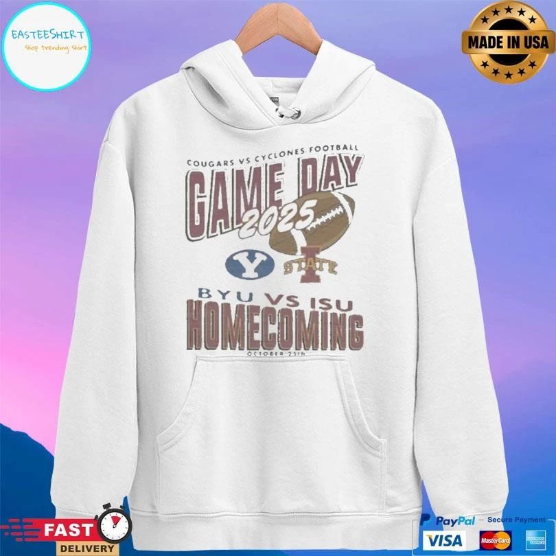 Homecoming Gameday Showdown 2025 Iowa State Cyclones Vs Byu Cougars October 25 T-shirts