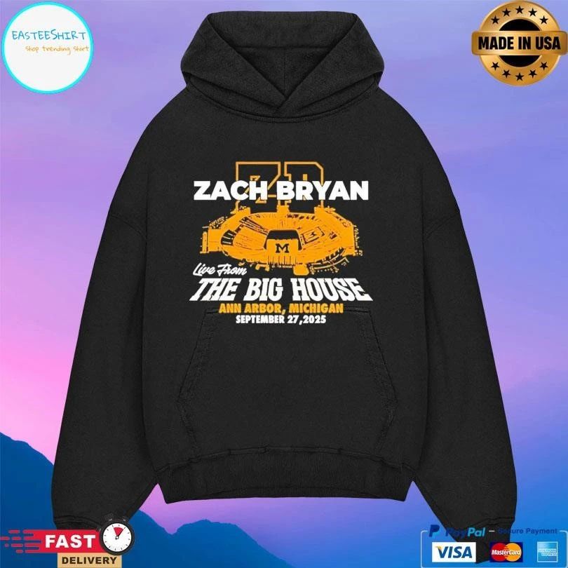 Zach Bryan Live From The Big House Ann Arbor Michigan September 27 2025 T-shirts