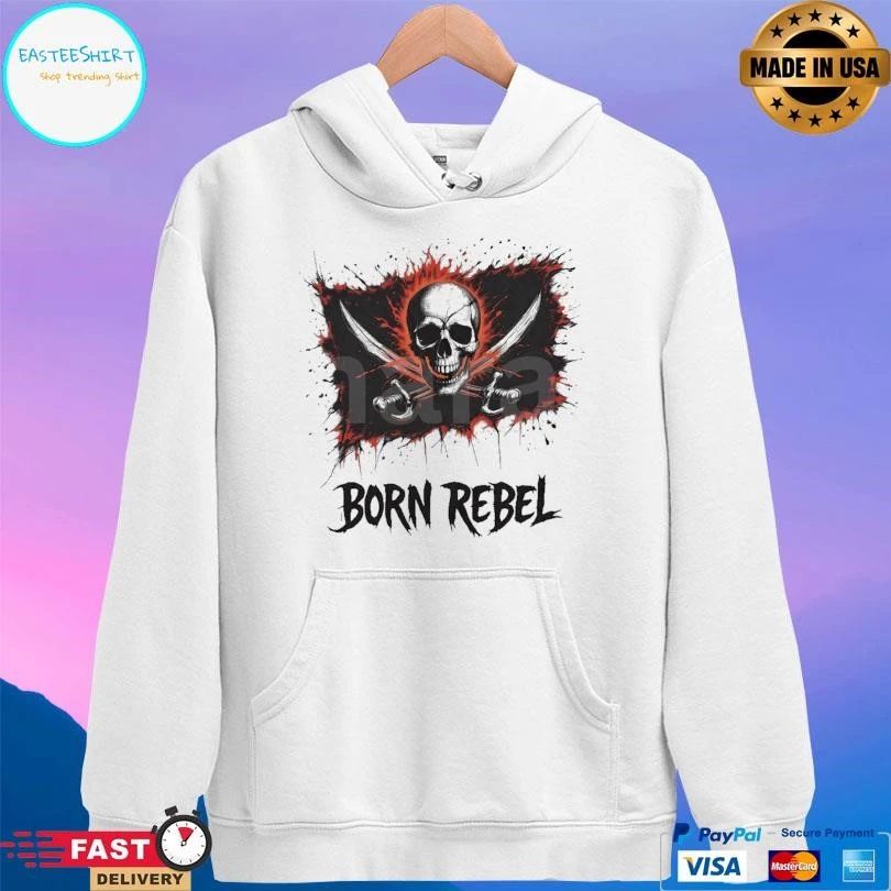 Born Rebel Skull Flag T-shirts