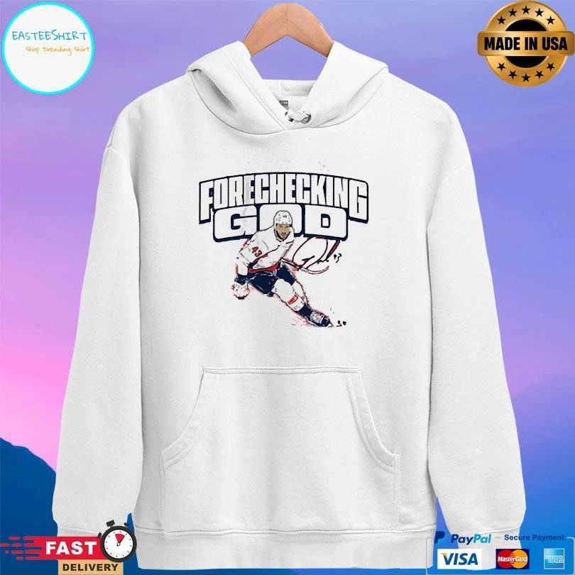 Tom Wilson Washington Capitals Forechecking God Signature T-shirts