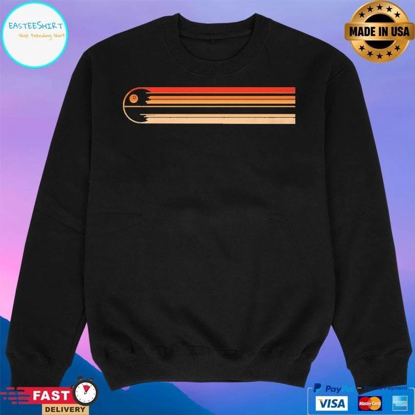 Retro Stripes Of The Death Star T-shirts