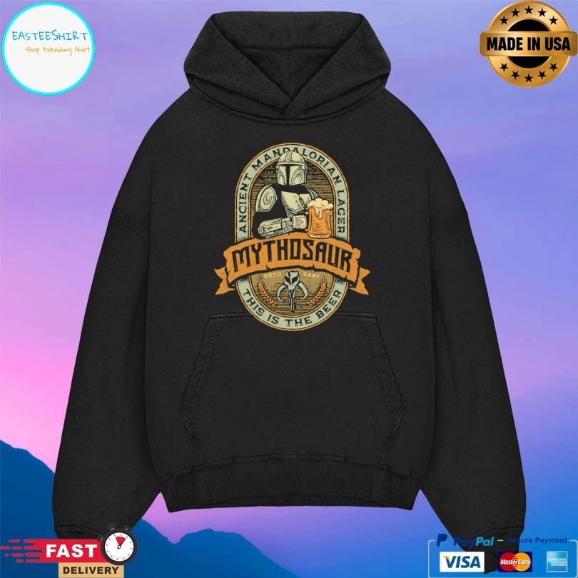 Mythosaur Lager Ancient Mandalorian Lager This Is The Beer Estd 9aby T-shirt